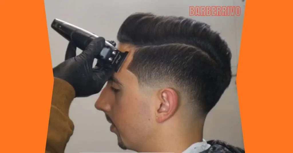 Combed Over Fringe with Taper Fade