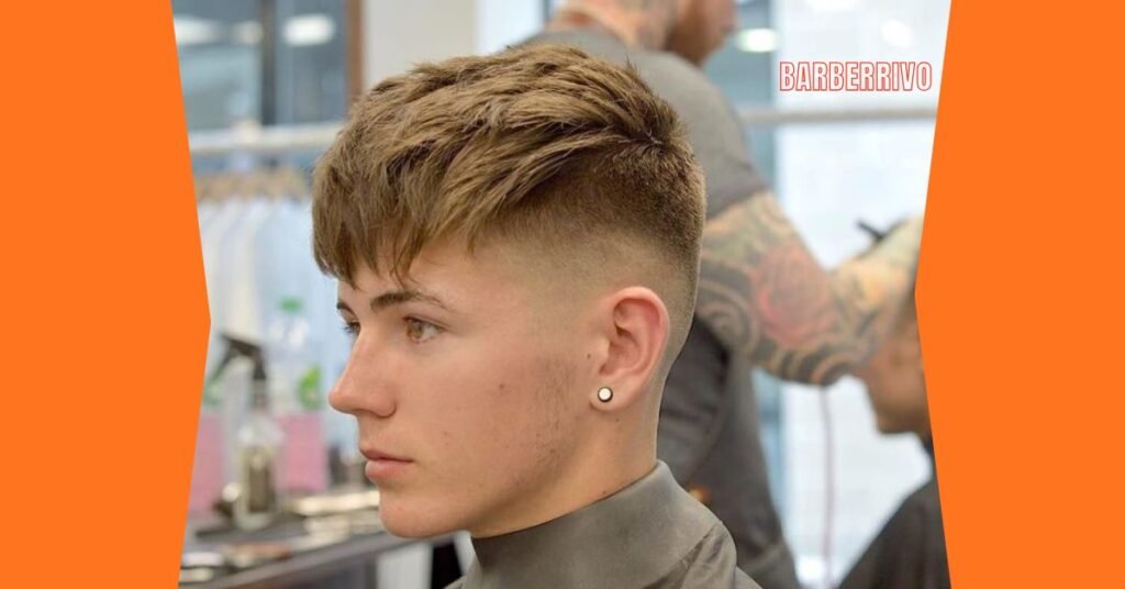 Low Fade with Messy Top