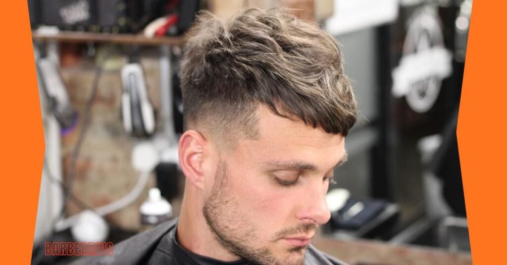Mid Fade with Caesar Cut