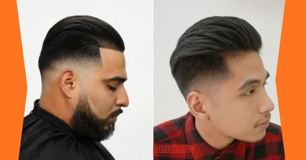 Mid Fade with Slick Back