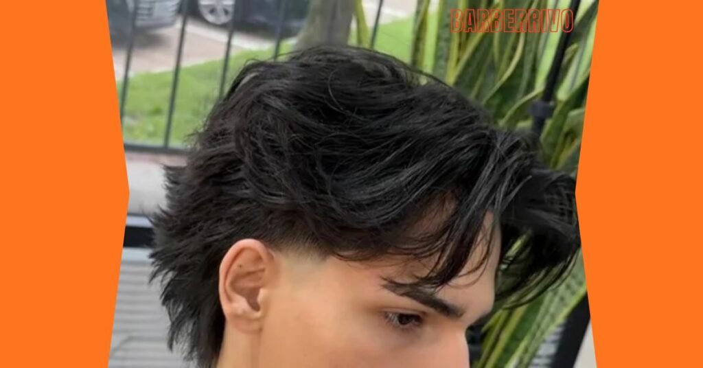 Middle Part Mullet