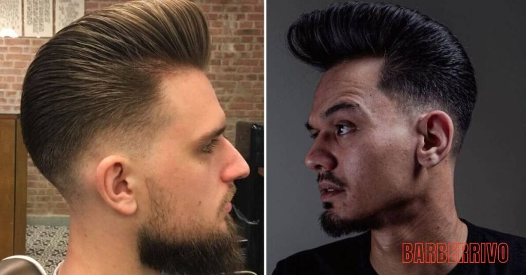 Modern Pompadour with Low Taper Fade